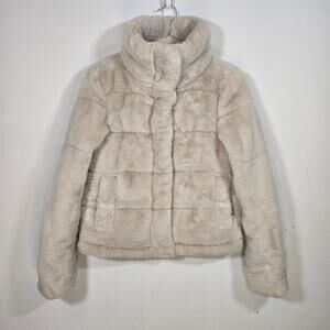 Altar'd State Faux Fur Cream Color Women's Jacket. Size S.